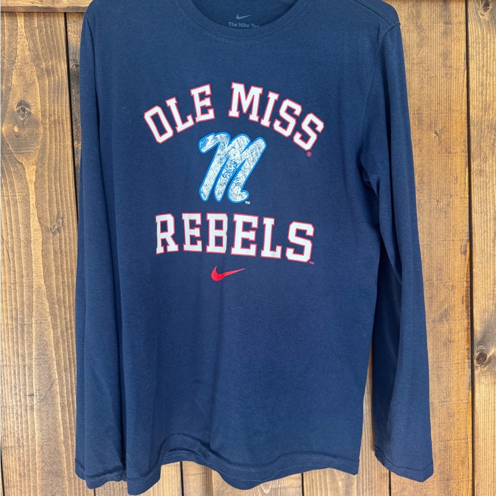 Nike Navy Ole Miss Rebels Long Sleeve Shirt